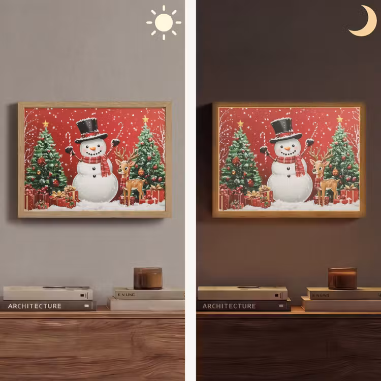 Lightbox - Wandlamp - Feestvreugde - Winterbos - Kleurrijk — 6