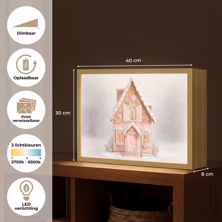 Lightbox - Wandlamp - Huisje - Suiker - Pastel — 10