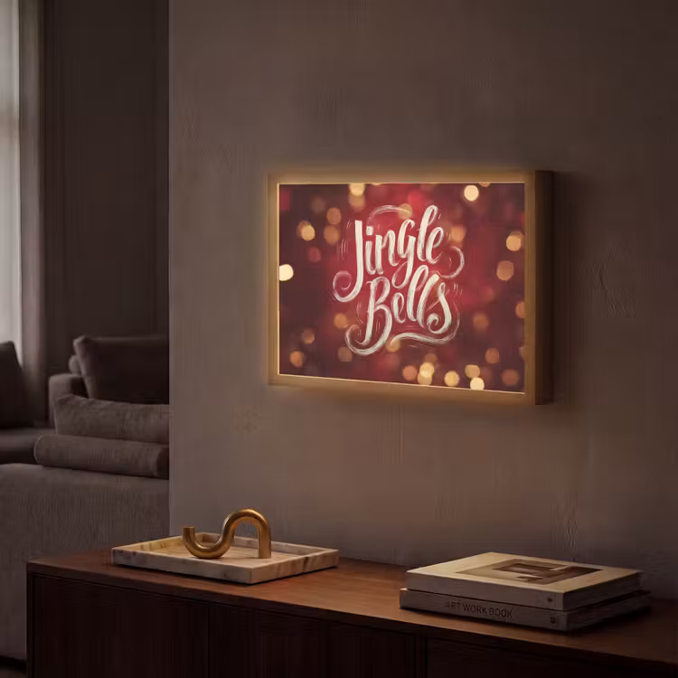 Lightbox - Wandlamp - Jingle - Bells - Kerst - Rood — 2