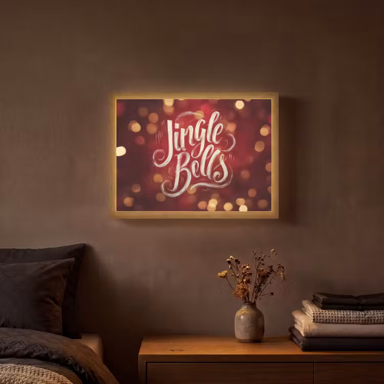 Lightbox - Wandlamp - Jingle - Bells - Kerst - Rood — 3