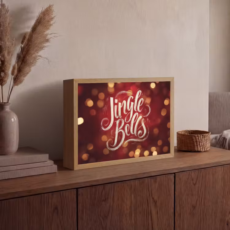 Lightbox - Wandlamp - Jingle - Bells - Kerst - Rood — 4