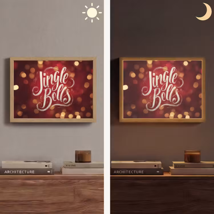 Lightbox - Wandlamp - Jingle - Bells - Kerst - Rood — 6