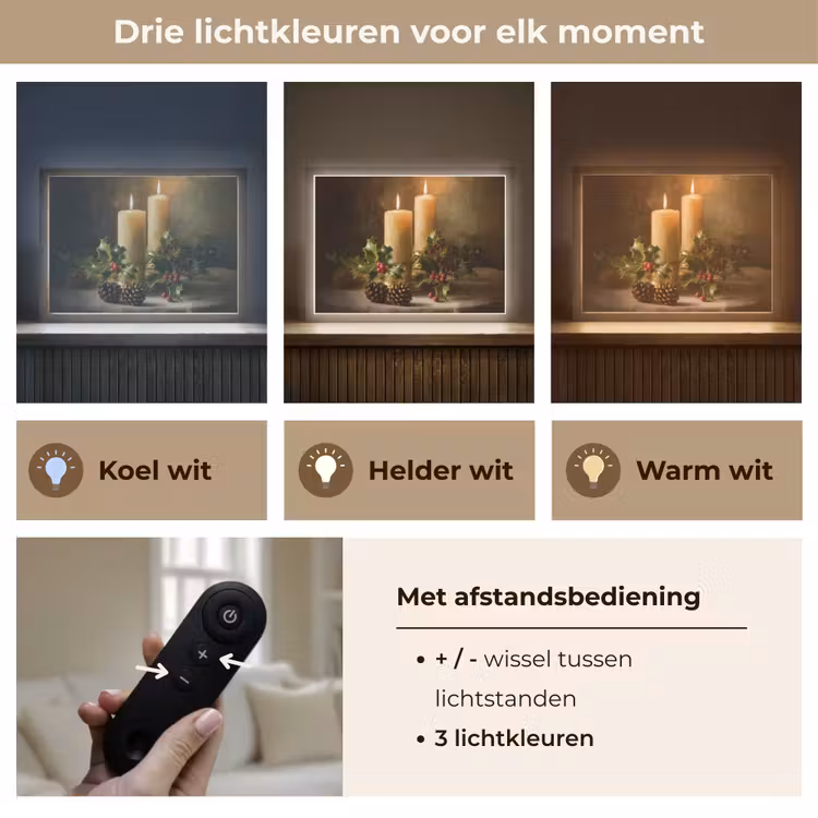 Lightbox - Wandlamp - Kaarslicht - Kerst - Veelkleurig — 8