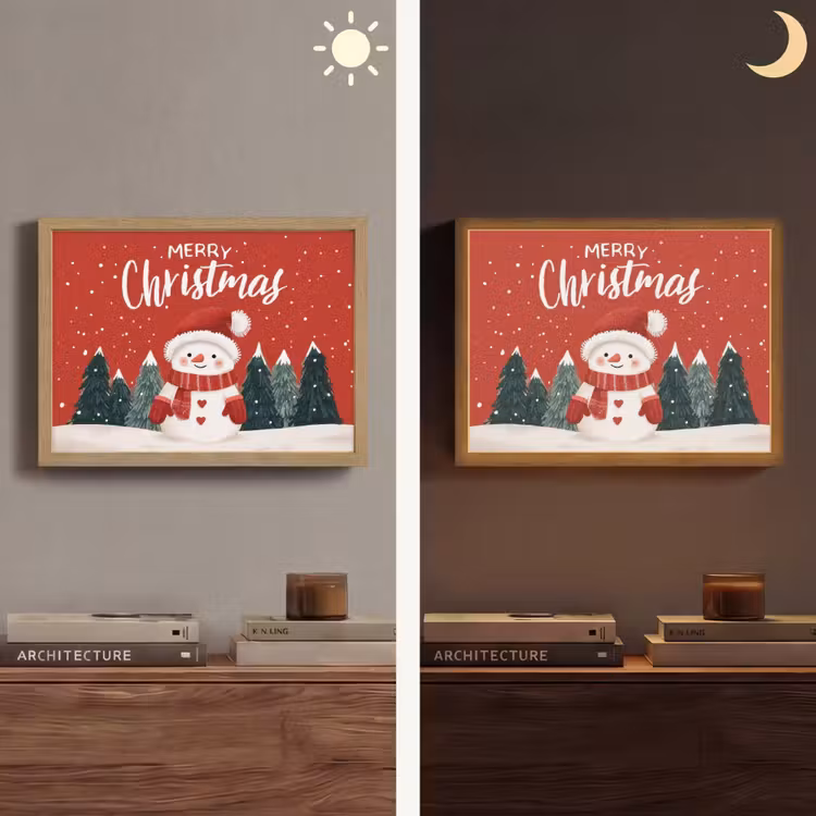 Lightbox - Wandlamp - Kerstgroet - Sneeuw - Rood — 6