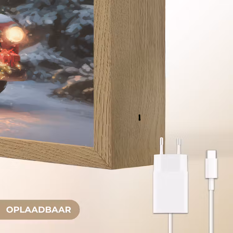 Lightbox - Wandlamp - Kersttruck - Sneeuwbos - Rood — 7