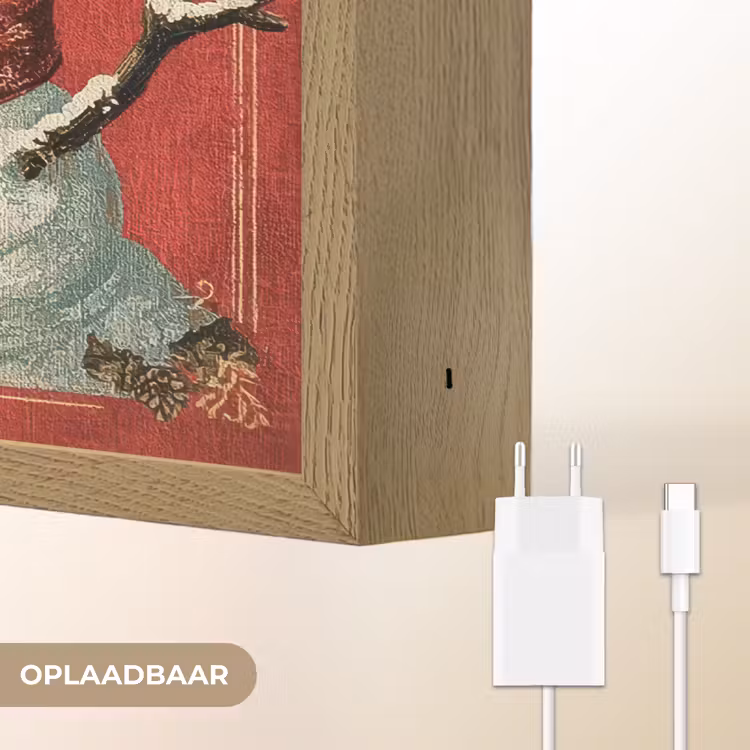 Lightbox - Wandlamp - Klassiek - Kerstgroet - Sneeuwpop - Rood — 7
