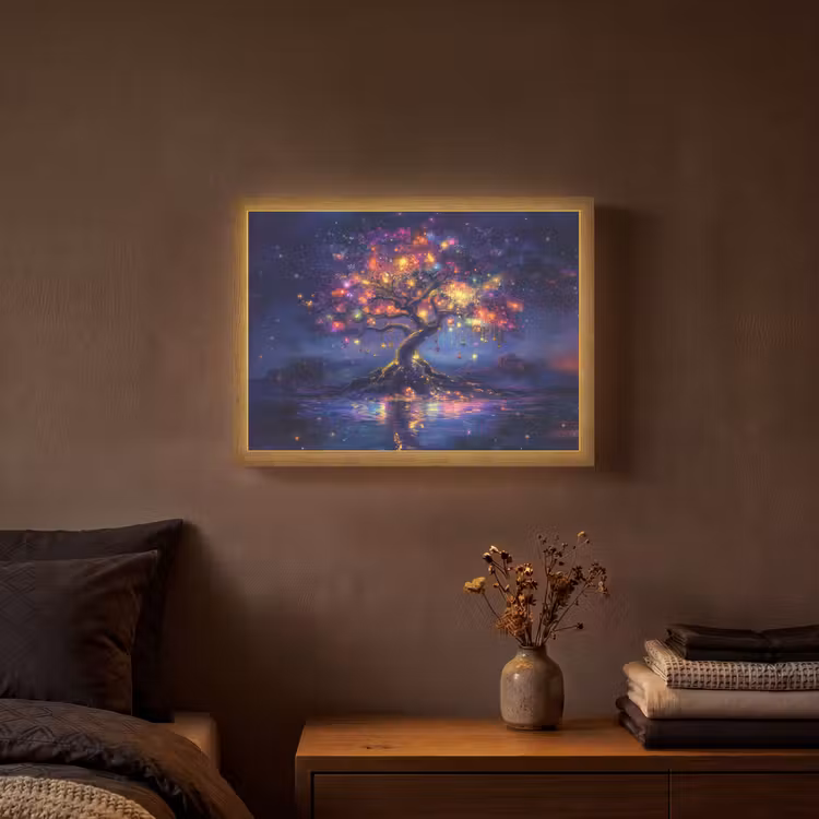 Lightbox - Wandlamp - Kosmisch - lichtboom - Kerst - Kleurrijk — 3