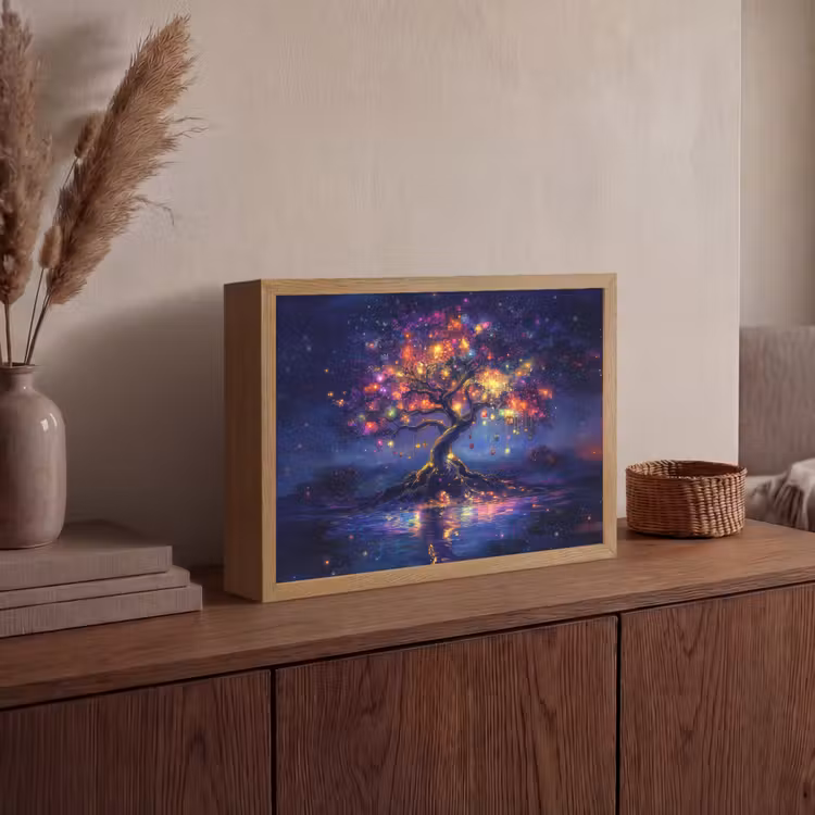 Lightbox - Wandlamp - Kosmisch - lichtboom - Kerst - Kleurrijk — 4