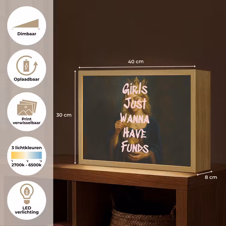 Lightbox - Wandlamp - Kroon - Vrouw - Jurk - Opvallend — 10