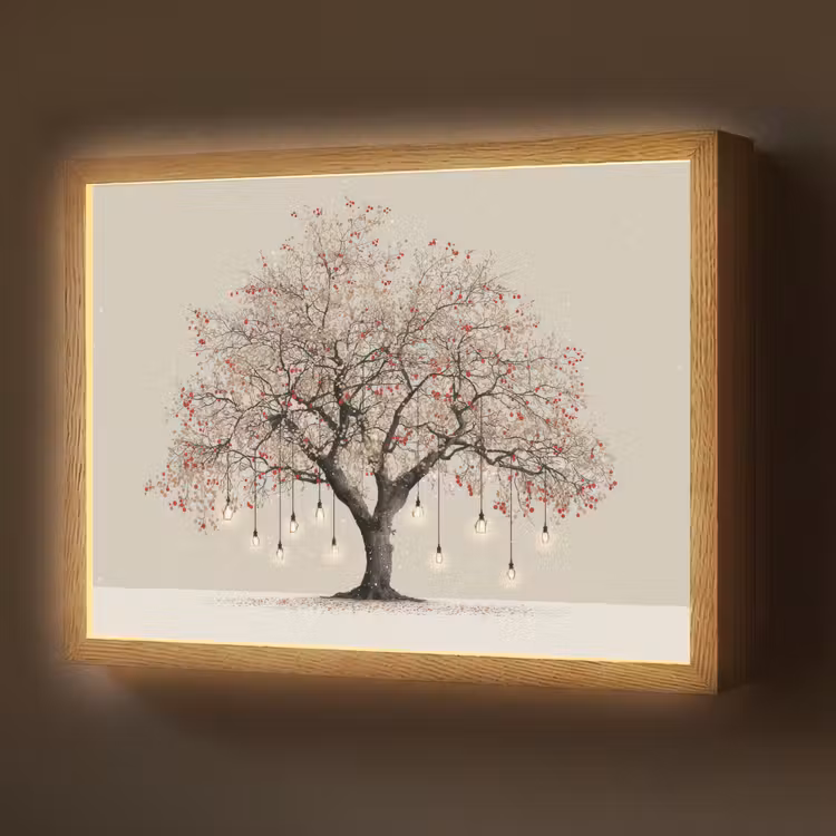 Lightbox - Wandlamp - Lichtboom - Winter - Kerst - Meerkleurig — 1