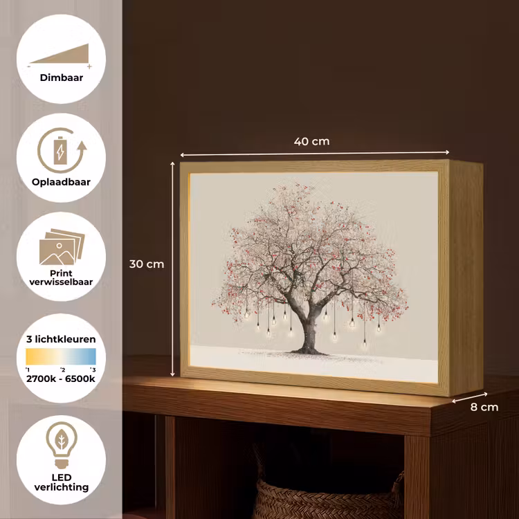 Lightbox - Wandlamp - Lichtboom - Winter - Kerst - Meerkleurig — 10