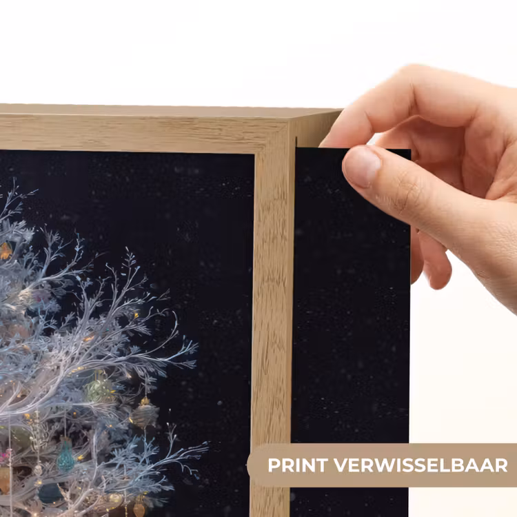 Lightbox - Wandlamp - Sneeuwboom - Lichtjes - Wit - Kleurrijk — 5