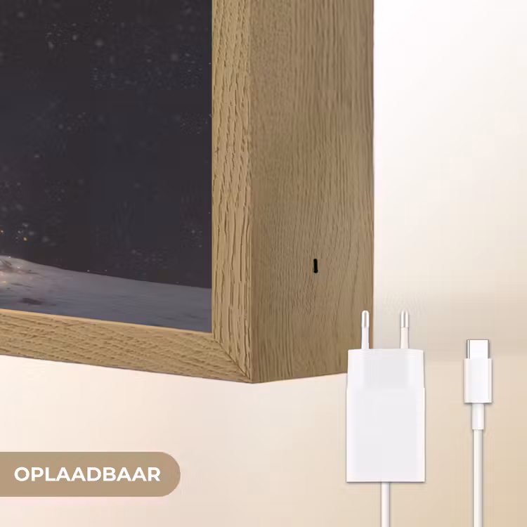 Lightbox - Wandlamp - Sneeuwboom - Lichtjes - Wit - Kleurrijk — 7