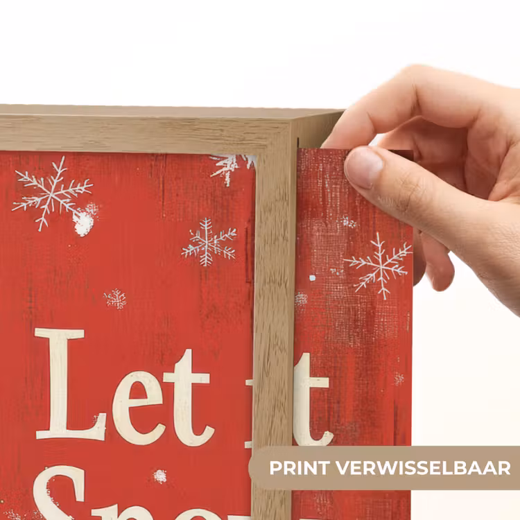 Lightbox - Wandlamp - Sneeuwpret - Winter - Sneeuwpop — 5