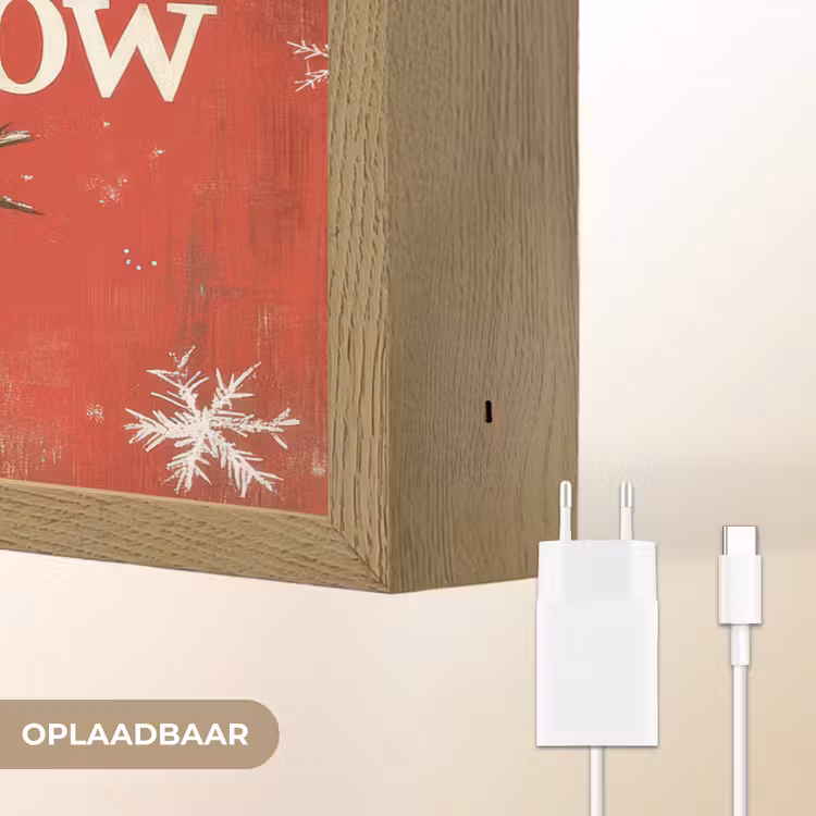 Lightbox - Wandlamp - Sneeuwpret - Winter - Sneeuwpop — 7