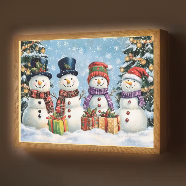 Lightbox - Wandlamp - Vrolijk - Sneeuw - Kleurrijk — 1