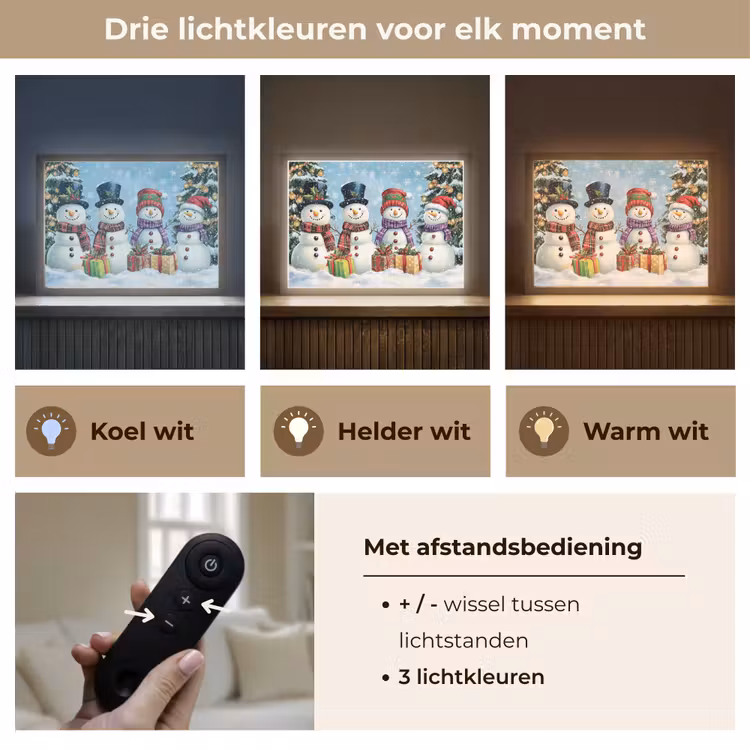 Lightbox - Wandlamp - Vrolijk - Sneeuw - Kleurrijk — 8