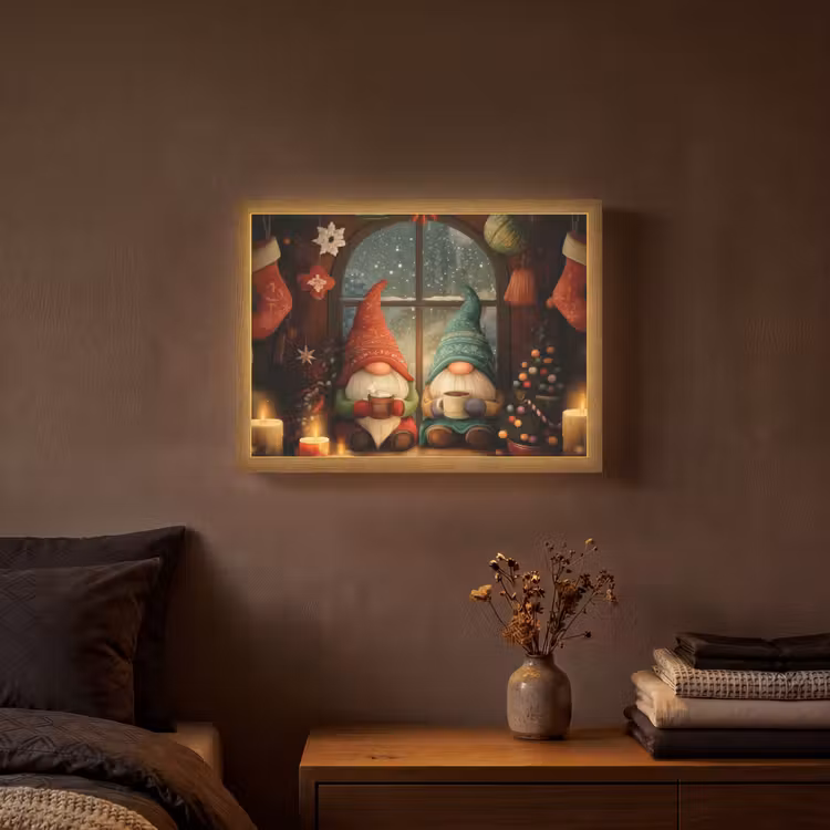 Lightbox - Wandlamp - Gnooms - Kerst - Raam - Kleurrijk — 3