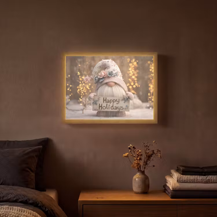 Lightbox - Wandlamp - Kerst - Gnome - Bord - Kleurrijk — 3