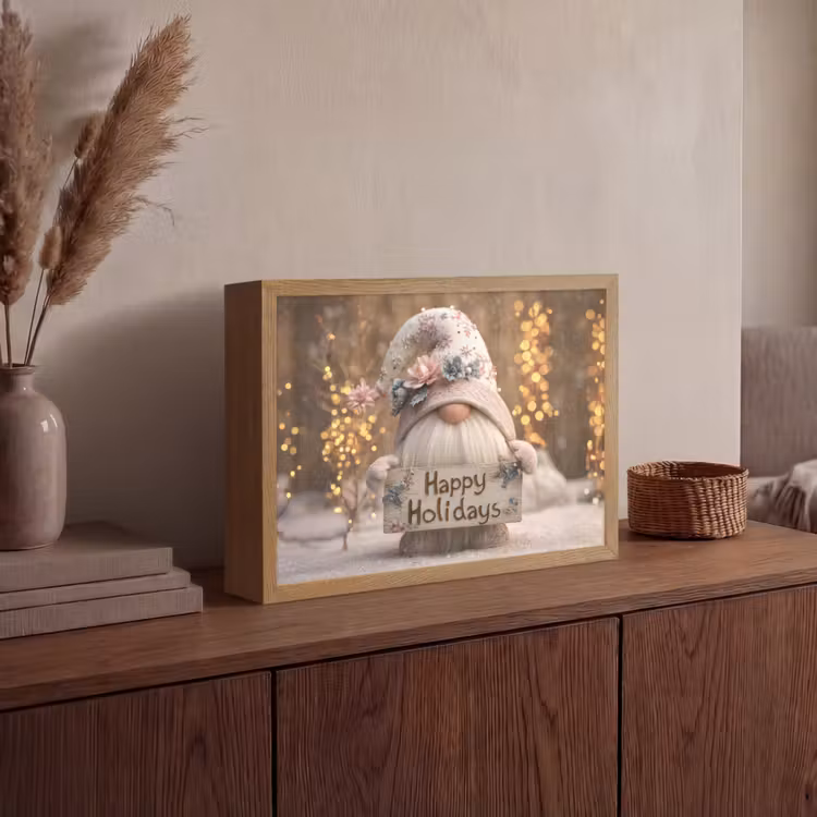 Lightbox - Wandlamp - Kerst - Gnome - Bord - Kleurrijk — 4