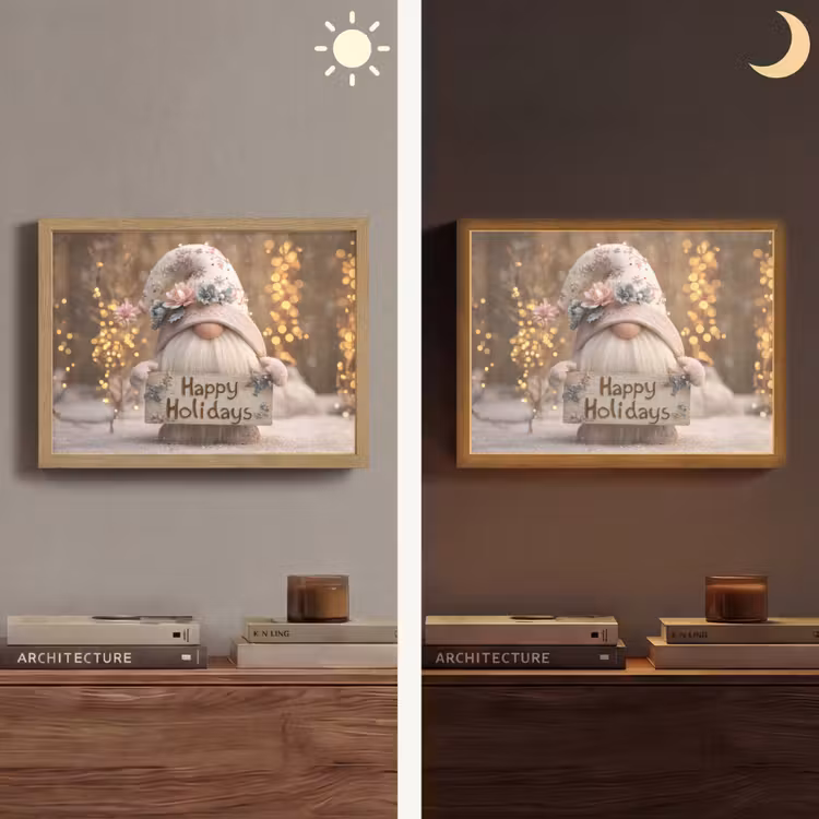 Lightbox - Wandlamp - Kerst - Gnome - Bord - Kleurrijk — 6