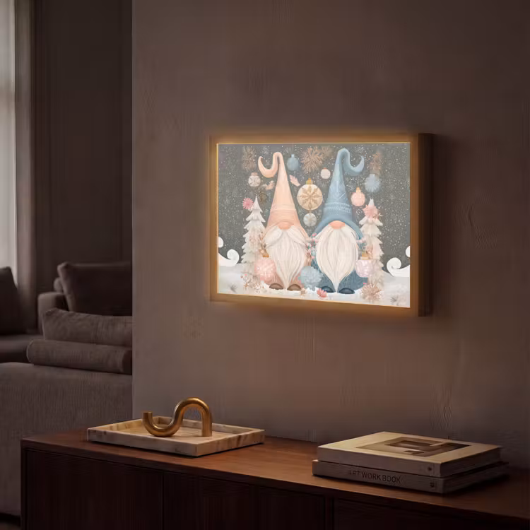 Lightbox - Wandlamp - Kerst - Gnomen - Pastel — 2