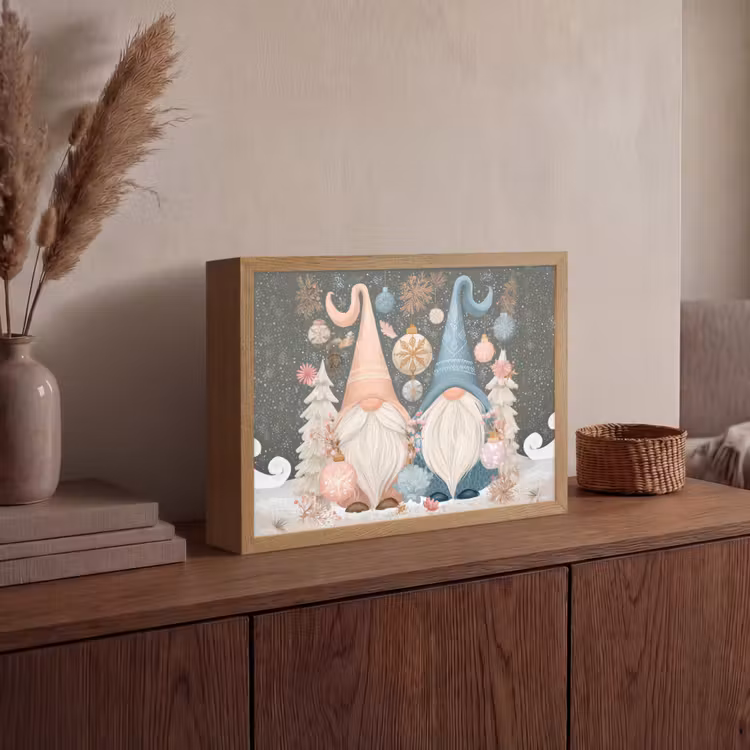 Lightbox - Wandlamp - Kerst - Gnomen - Pastel — 4