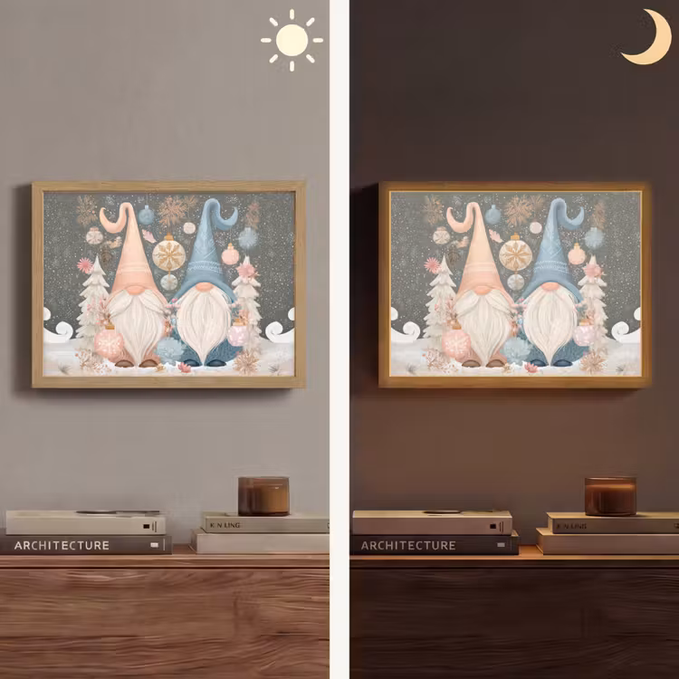 Lightbox - Wandlamp - Kerst - Gnomen - Pastel — 6