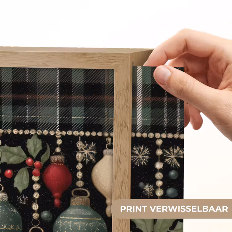 Lightbox - Wandlamp - Kerstballen - Rood - Hulsttakken - Patroon — 5