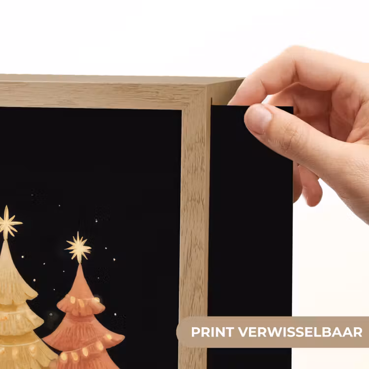 Lightbox - Wandlamp - Kerstbomen - Kleurrijk - Lichtjes - Ster — 5