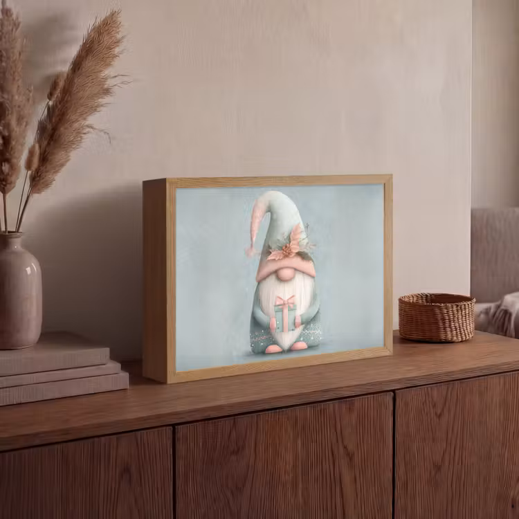 Lightbox - Wandlamp - Kerstgnome - Cadeau - Groen — 4