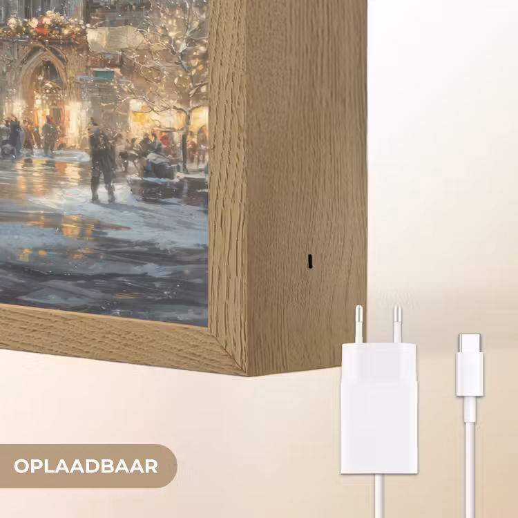 Lightbox - Wandlamp - Kerstnacht - Stadsplein - Meerkleurig — 7