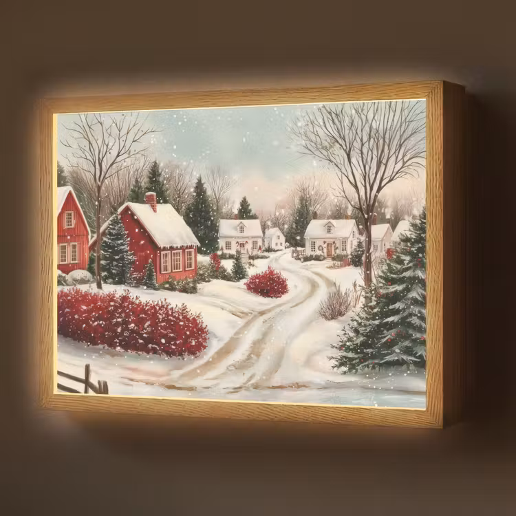 Lightbox - Wandlamp - Kerstsfeer - Landelijk - Rood — 1
