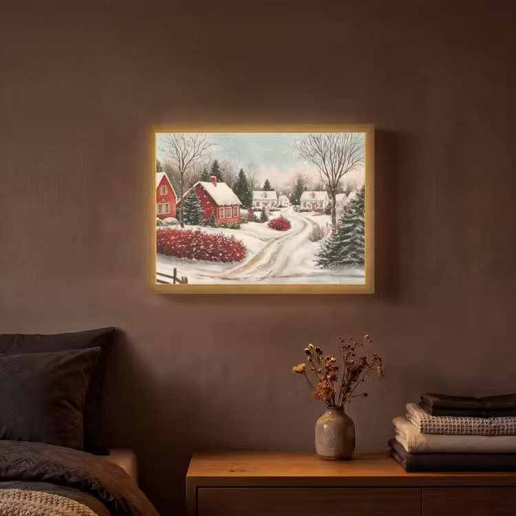 Lightbox - Wandlamp - Kerstsfeer - Landelijk - Rood — 3