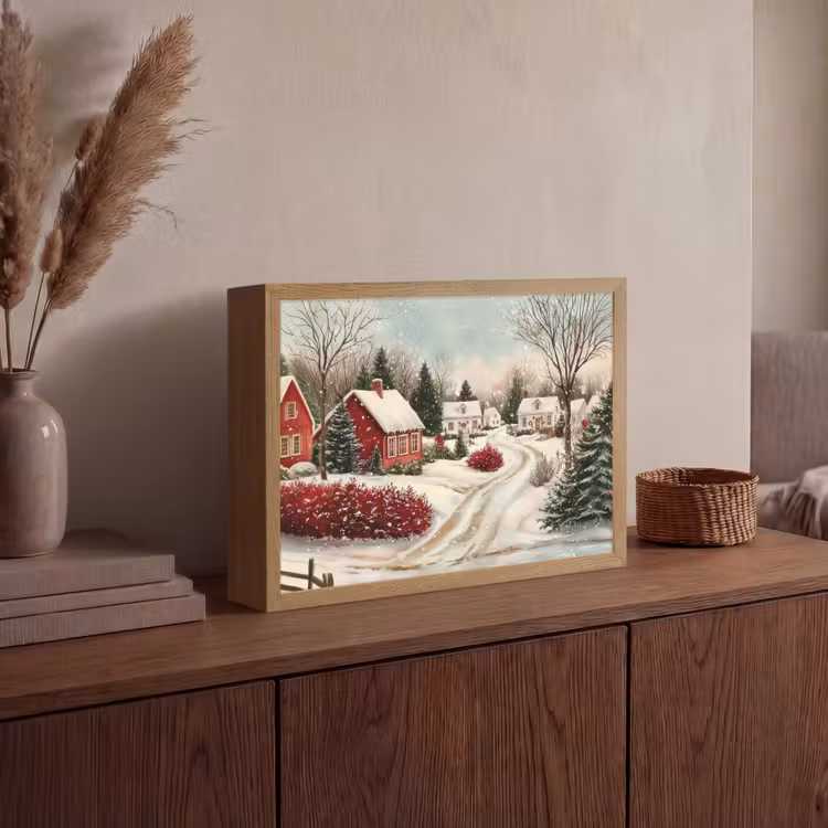 Lightbox - Wandlamp - Kerstsfeer - Landelijk - Rood — 4