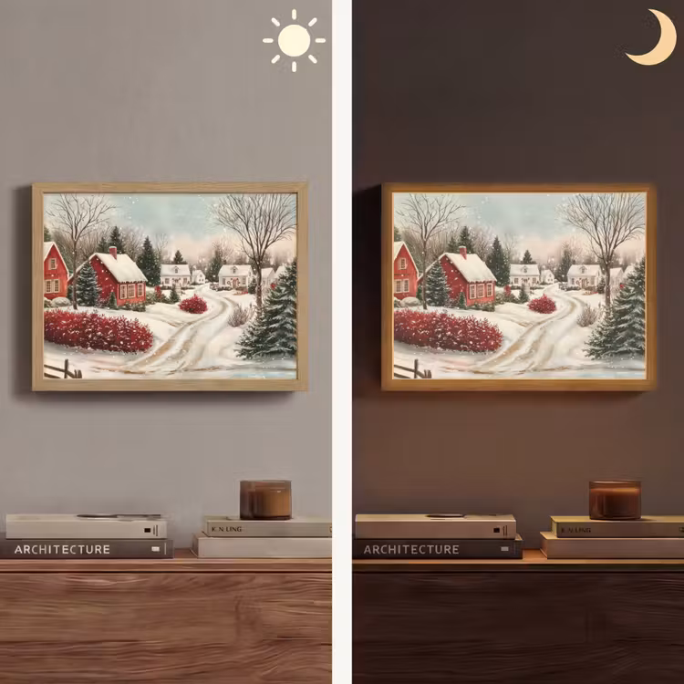 Lightbox - Wandlamp - Kerstsfeer - Landelijk - Rood — 6