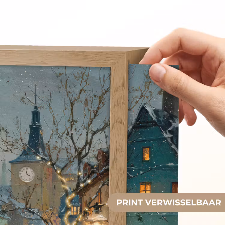 Lightbox - Wandlamp - Kerstsfeer - Stadsplein - Kleurrijk — 5