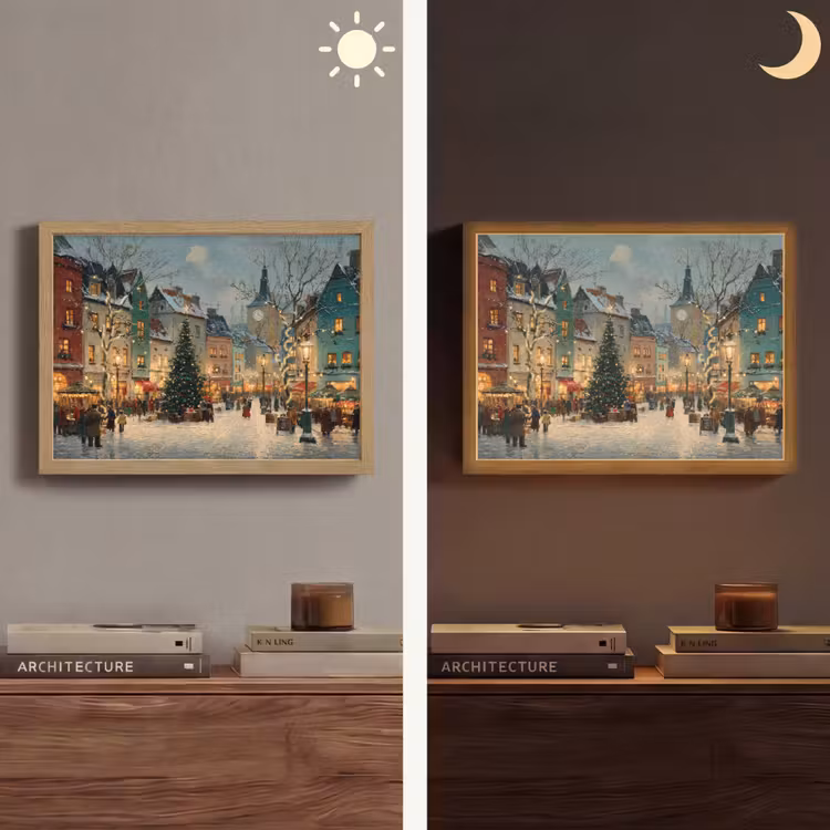 Lightbox - Wandlamp - Kerstsfeer - Stadsplein - Kleurrijk — 6