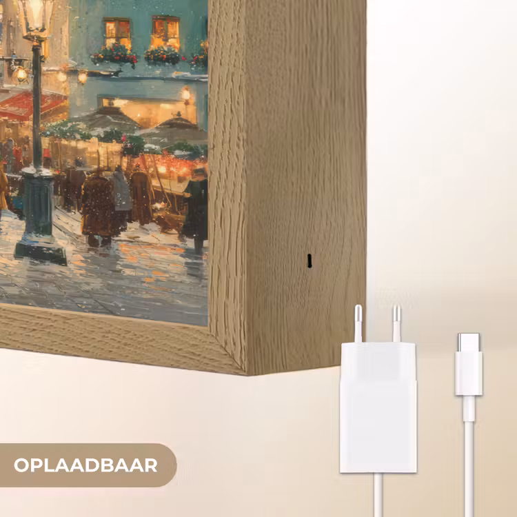 Lightbox - Wandlamp - Kerstsfeer - Stadsplein - Kleurrijk — 7
