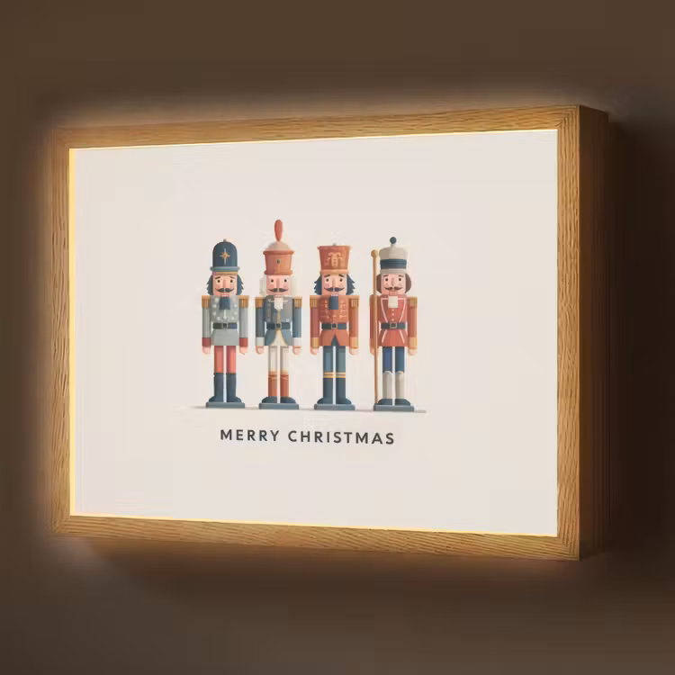 Lightbox - Wandlamp - Notenkrakers - Minimalistisch - Kerst - Beige — 1