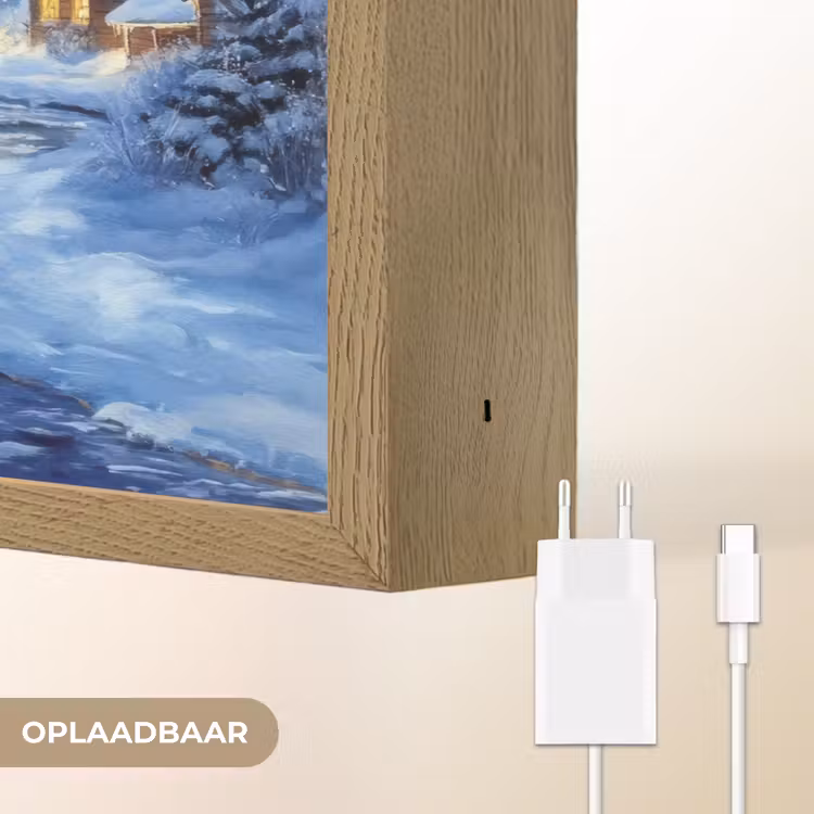 Lightbox - Wandlamp - Winteravond - Kerstdorp - Donker — 7