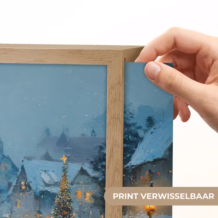 Lightbox - Wandlamp - Winterkermis - Dorp - Kleurrijk — 5