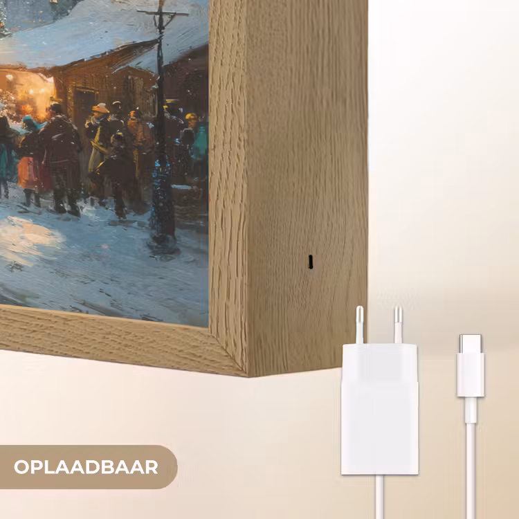 Lightbox - Wandlamp - Winterkermis - Dorp - Kleurrijk — 7