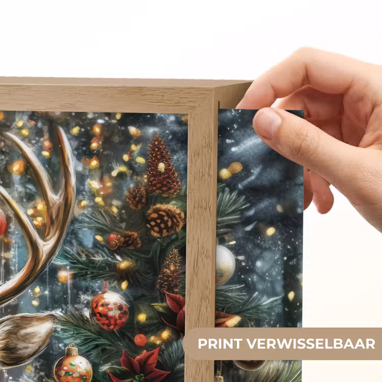 Lightbox - Wandlamp - Kerstfeest - Dennenbos - Rood — 5
