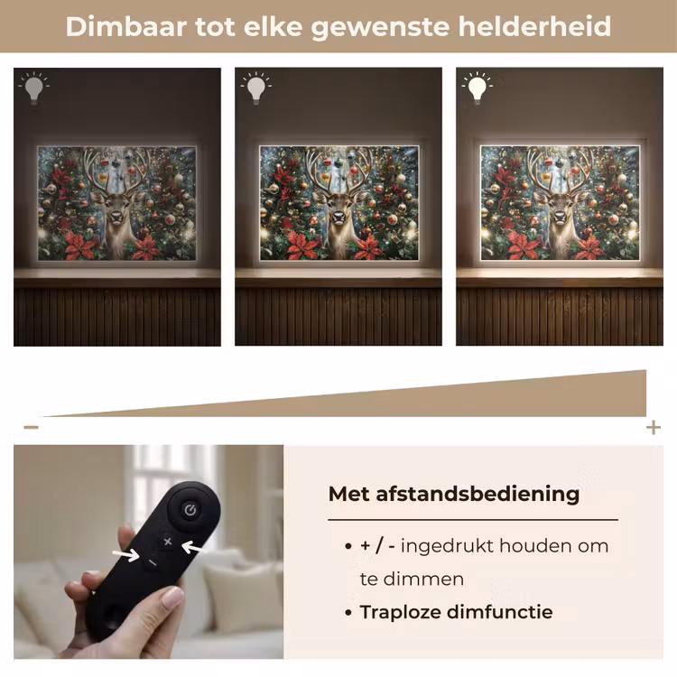 Lightbox - Wandlamp - Kerstfeest - Dennenbos - Rood — 9