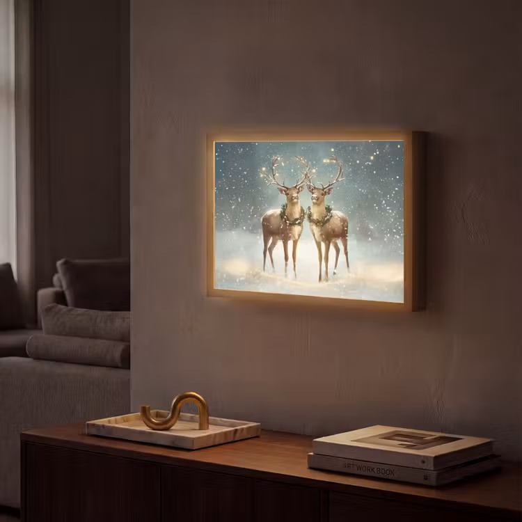 Lightbox - Wandlamp - Kerstmagie - Winterwoud - Rendier — 2