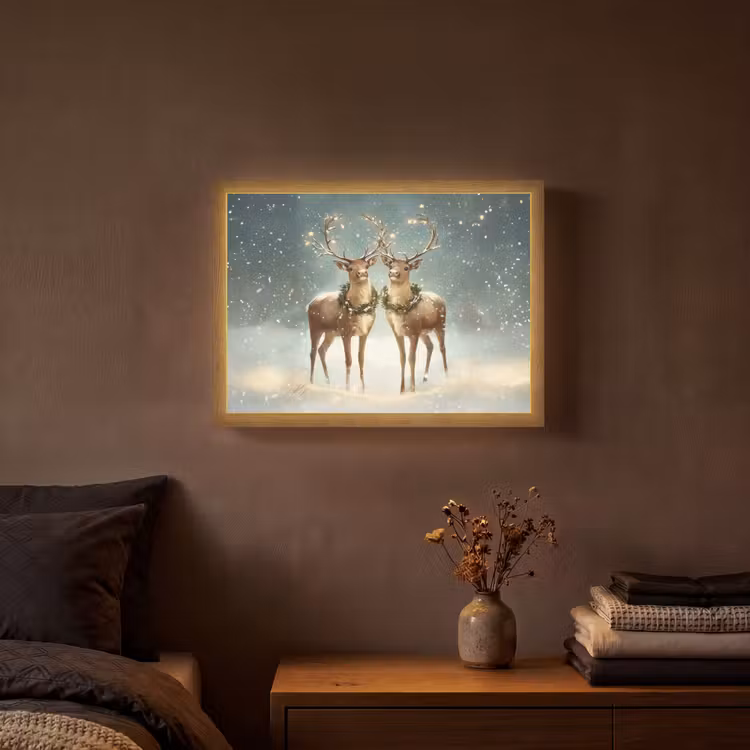 Lightbox - Wandlamp - Kerstmagie - Winterwoud - Rendier — 3