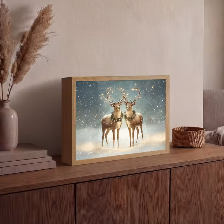 Lightbox - Wandlamp - Kerstmagie - Winterwoud - Rendier — 4
