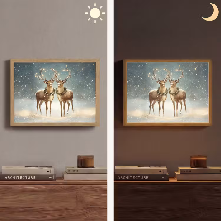 Lightbox - Wandlamp - Kerstmagie - Winterwoud - Rendier — 6
