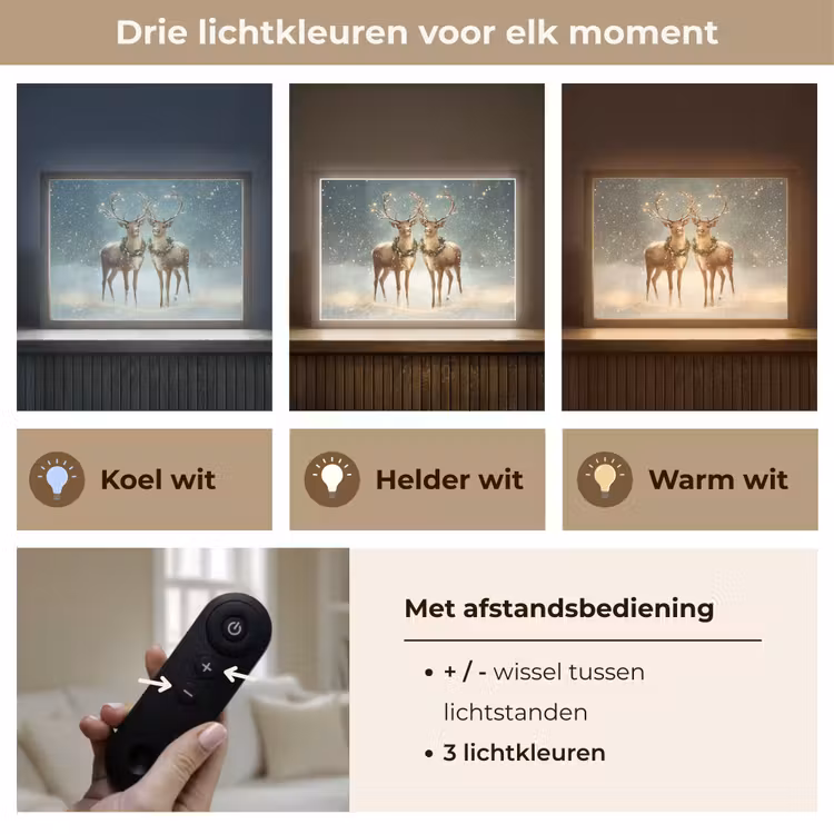 Lightbox - Wandlamp - Kerstmagie - Winterwoud - Rendier — 8